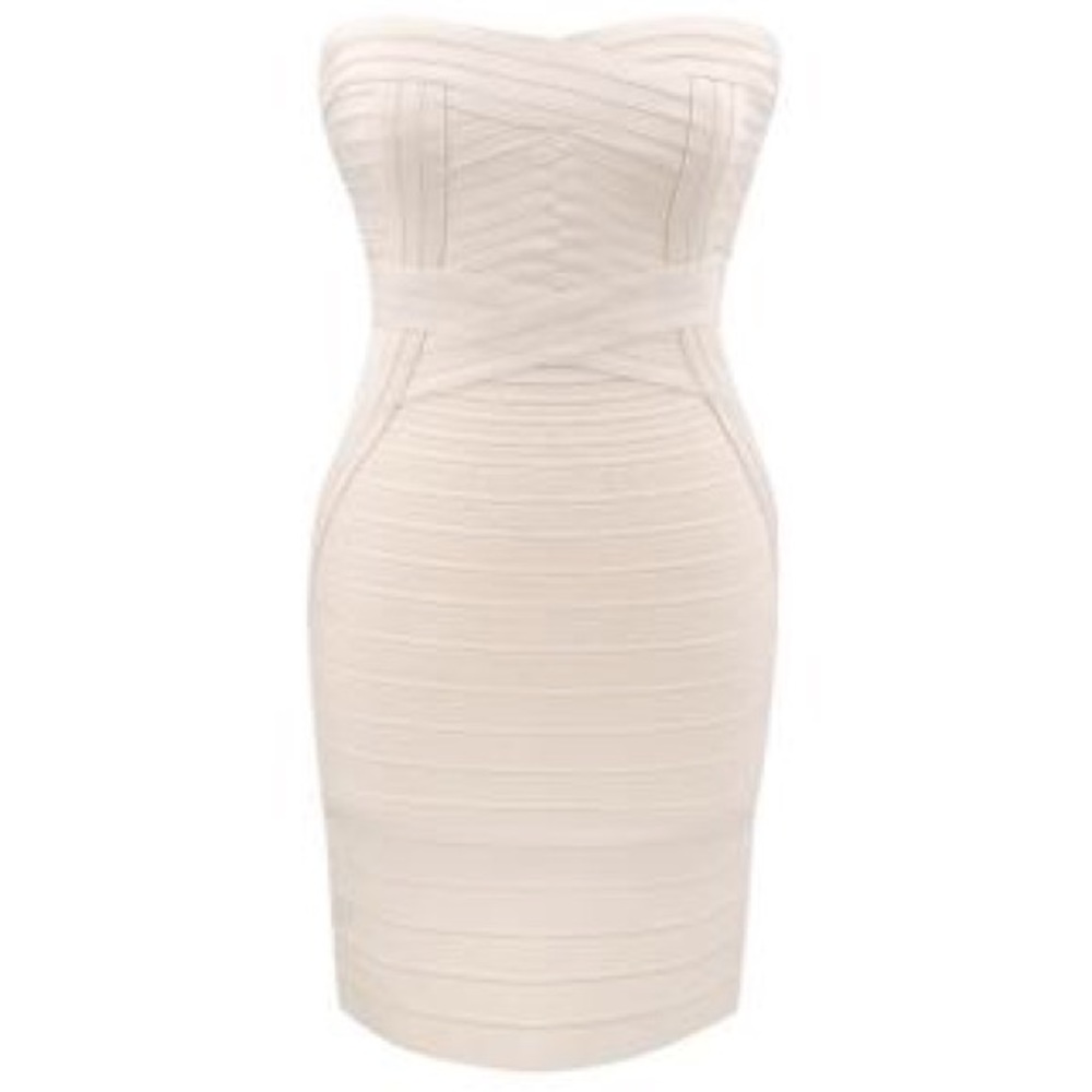 Brand new Herve Leger dress in off white